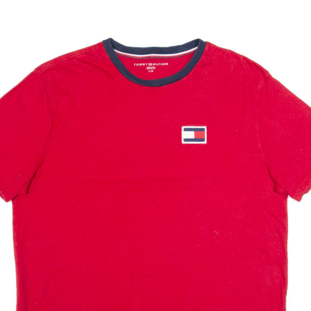 TOMMY HILFIGER Mens T-Shirt Red L