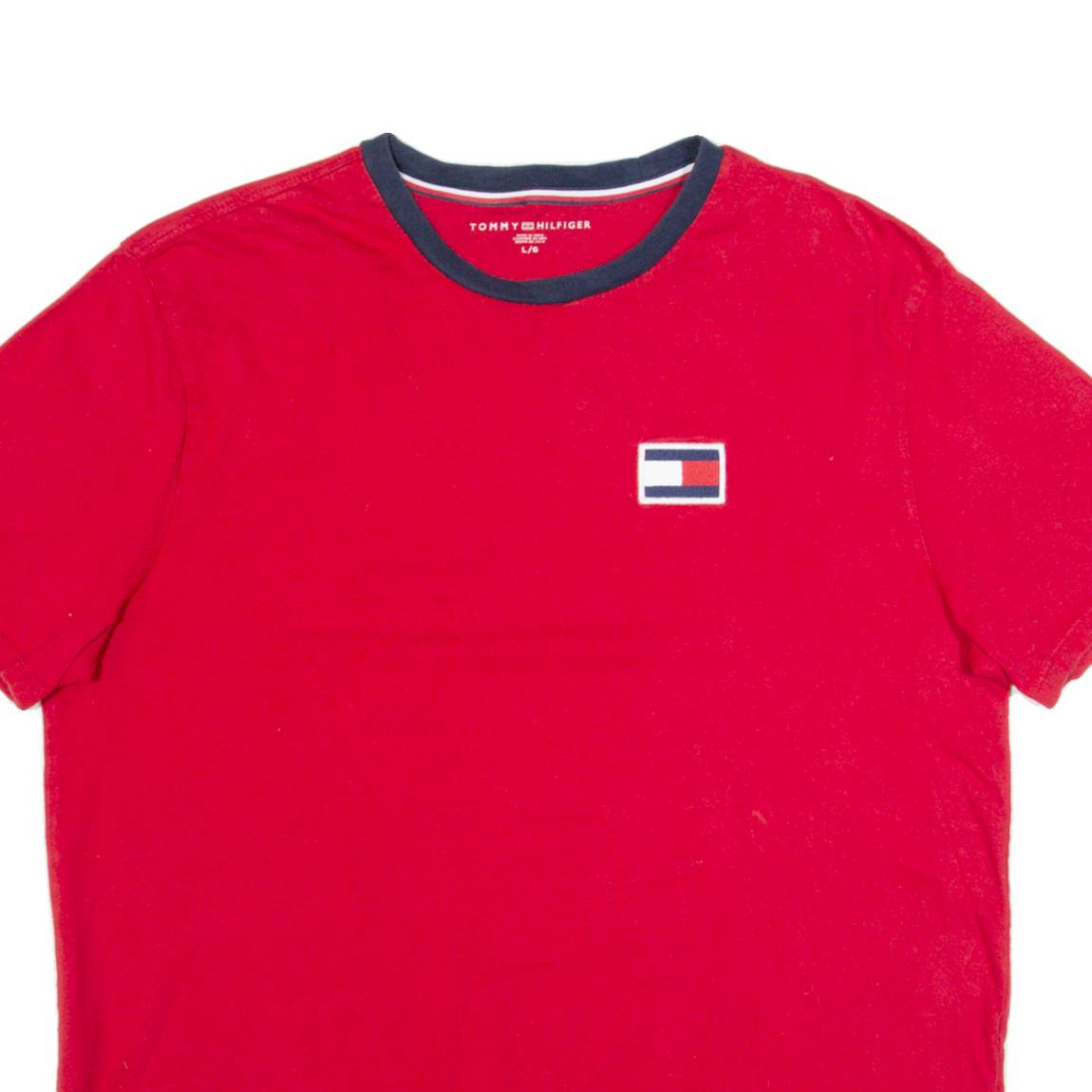 TOMMY HILFIGER Mens T-Shirt Red L