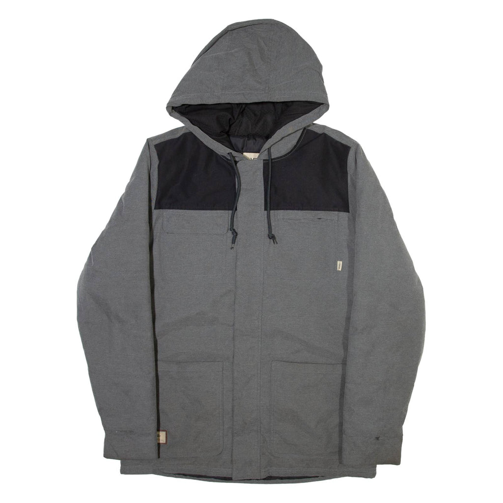VANS Mens Puffer Jacket Green Nylon Hooded M