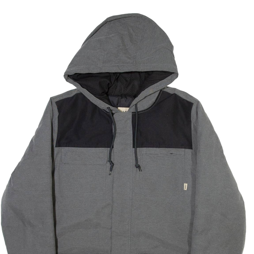 VANS Mens Puffer Jacket Green Nylon Hooded M
