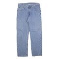 WRANGLER Mens Jeans Blue Regular Straight Denim Medium W34 L30 Cotton Blend Zip