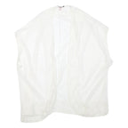 VICTORIA'S SECRET Womens White Lace Open Front Sleeveless Top M Lightweight