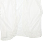 VICTORIA'S SECRET Womens White Lace Open Front Sleeveless Top M Lightweight