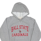 RUSSELL ATHLETICS Mens Grey Ball State Cardinals Hoodie S Cotton Pullover