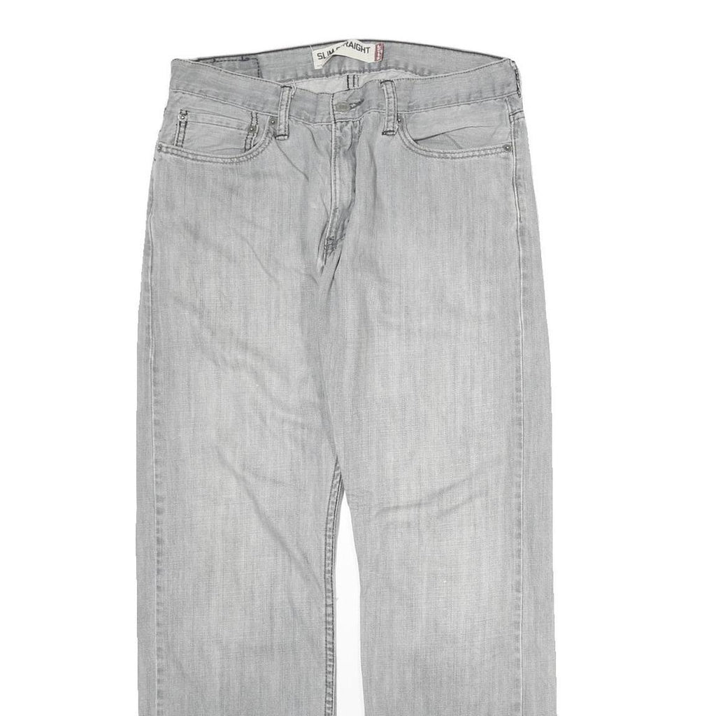 LEVI'S Mens Regular Fit Straight Leg Denim Light W33 L32 Grey Casual Jeans