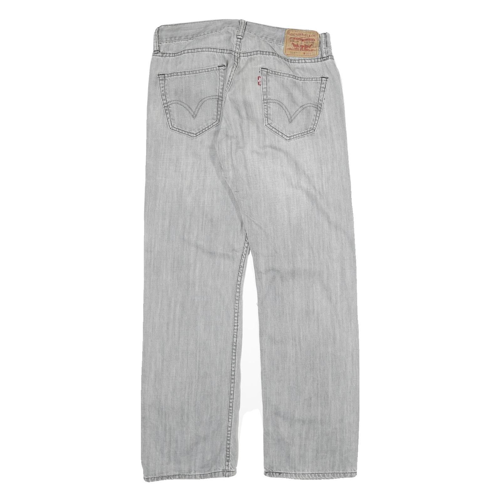 LEVI'S Mens Regular Fit Straight Leg Denim Light W33 L32 Grey Casual Jeans