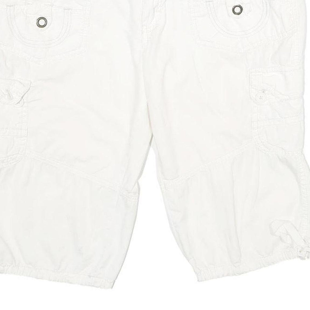 UNION BAY Womens Shorts White Casual Cargo L W32 Cotton Summer