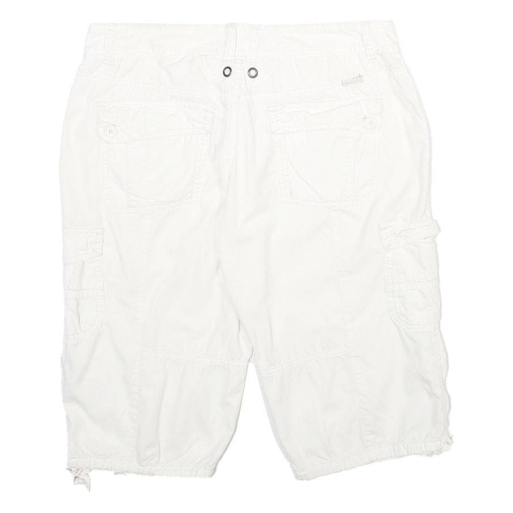 UNION BAY Womens Shorts White Casual Cargo L W32 Cotton Summer