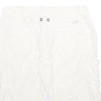UNION BAY Womens Shorts White Casual Cargo L W32 Cotton Summer