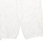 UNION BAY Womens Shorts White Casual Cargo L W32 Cotton Summer