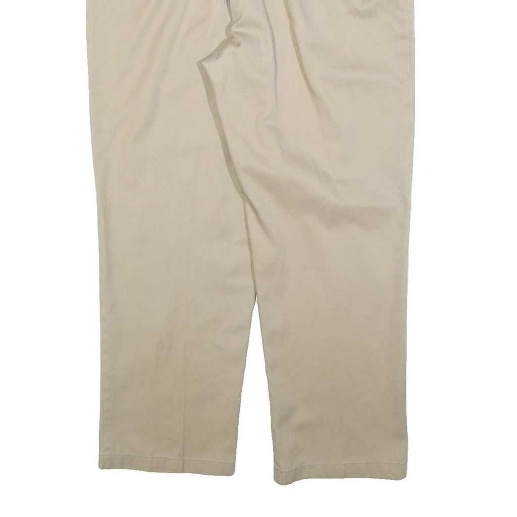 DICKIES Mens Regular Fit Beige Cotton Blend Trousers W38 L30 Workwear Zip