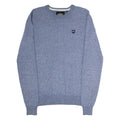 DIESEL Mens Jumper Blue Crew Neck Tight Knit S