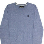 DIESEL Mens Jumper Blue Crew Neck Tight Knit S