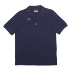 KAPPA Mens Blue Short Sleeve Plain Polo Shirt M Cotton Casual Sportswear