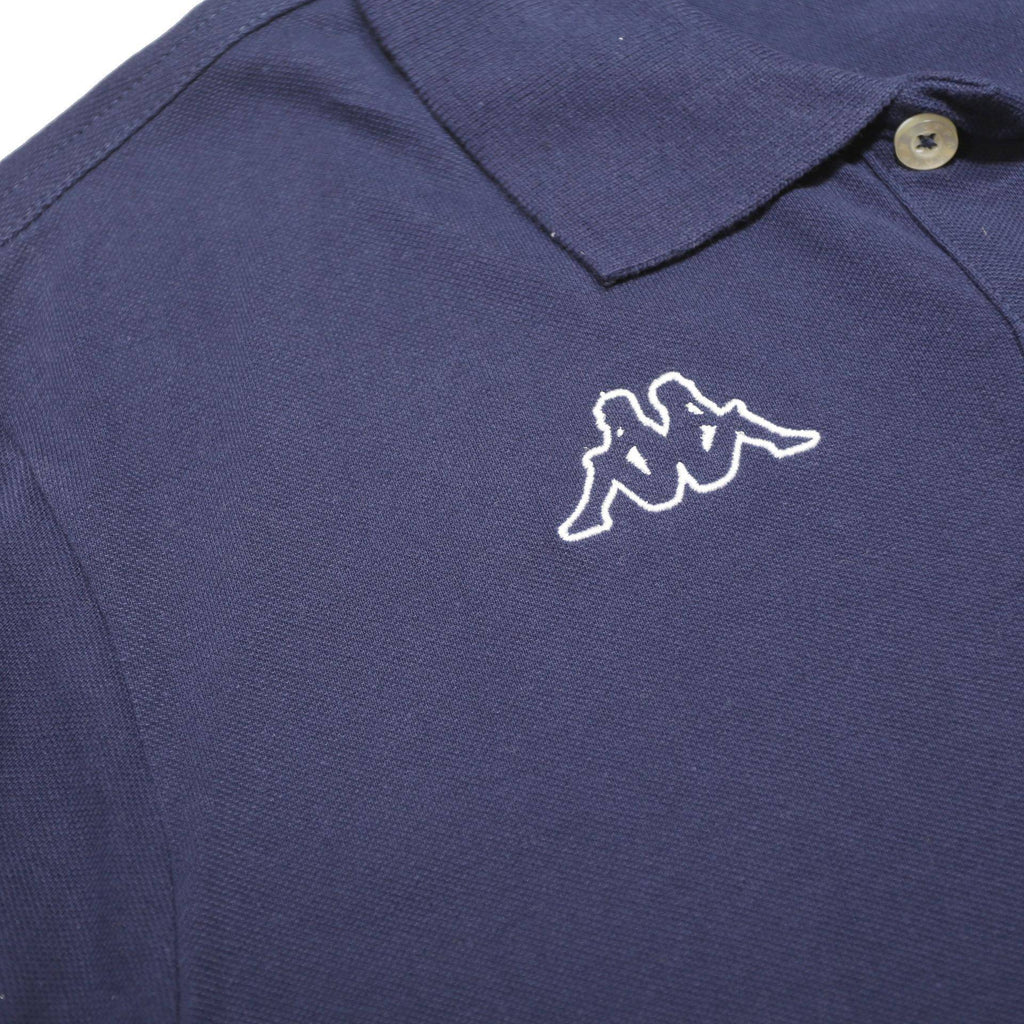 KAPPA Mens Blue Short Sleeve Plain Polo Shirt M Cotton Casual Sportswear