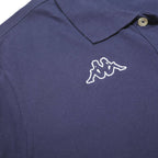 KAPPA Mens Blue Short Sleeve Plain Polo Shirt M Cotton Casual Sportswear