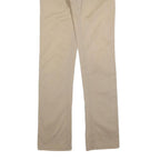 GAUDI Womens Cotton Slim Beige Trousers W28 L34 Button Closure Regular Leg