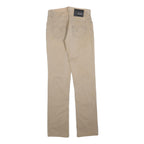 GAUDI Womens Cotton Slim Beige Trousers W28 L34 Button Closure Regular Leg