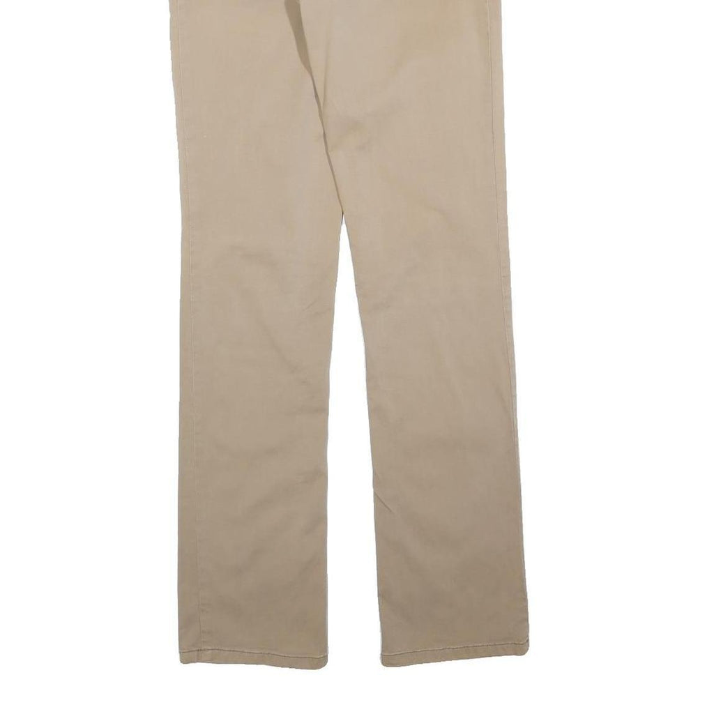 GAUDI Womens Cotton Slim Beige Trousers W28 L34 Button Closure Regular Leg
