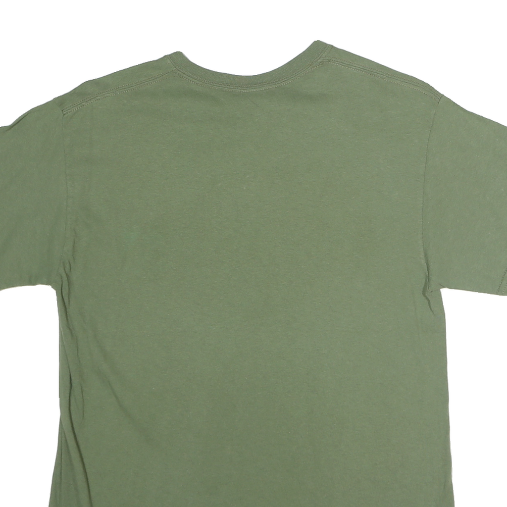 GILDAN Mens Green Rust Buster Graphic T-Shirt M Short Sleeve Crew Neck Cotton