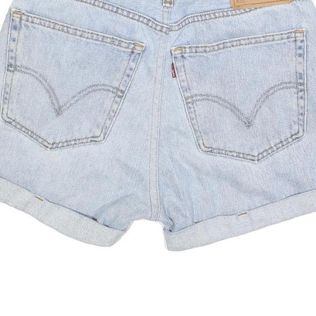 LEVI'S Womens Denim Blue Casual Shorts S W27 Classic Cotton Blend Summer