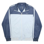 ASICS Mens Blue & Light Blue Jacket XL Polyester Zip Sportswear Track Casual