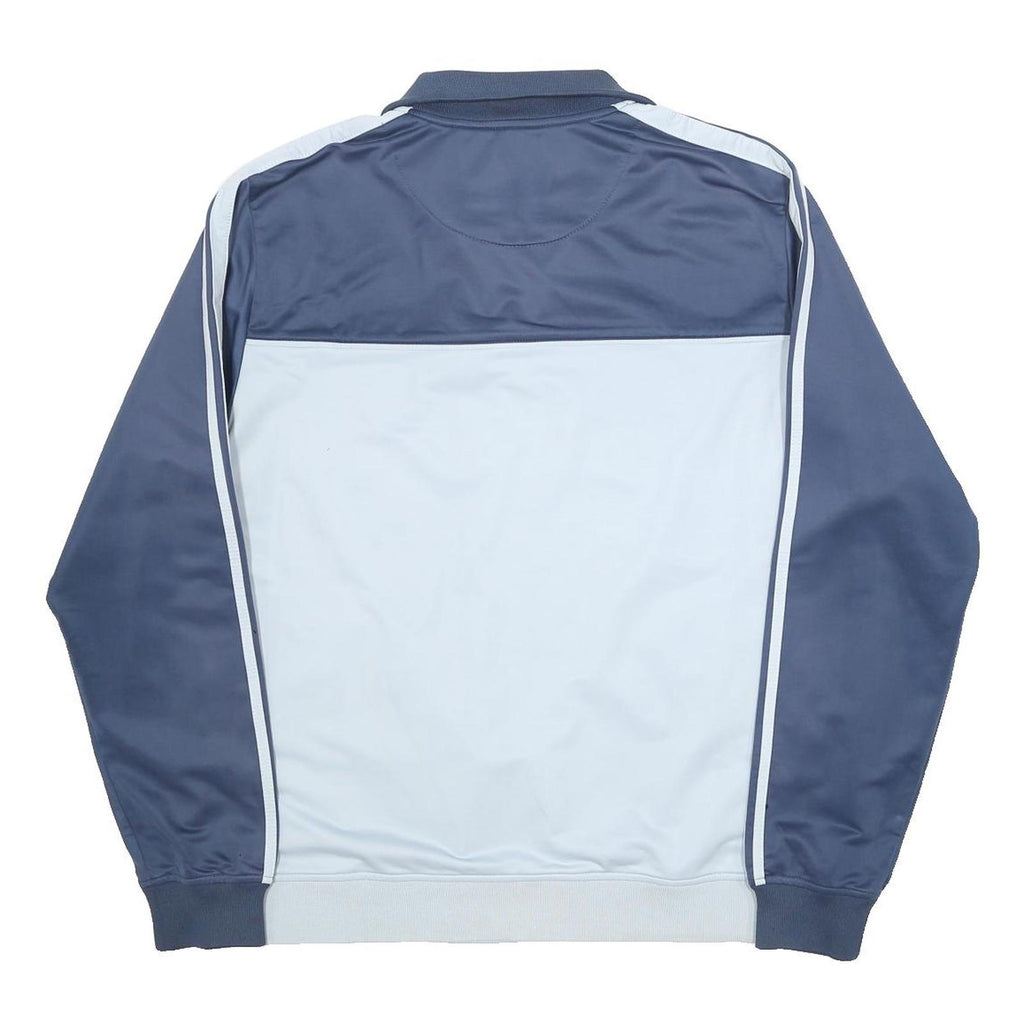 ASICS Mens Blue & Light Blue Jacket XL Polyester Zip Sportswear Track Casual