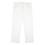 Calvin Klein Mens Jeans White Regular Straight Denim W35 L30 Casual Button