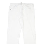 Calvin Klein Mens Jeans White Regular Straight Denim W35 L30 Casual Button