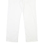 Calvin Klein Mens Jeans White Regular Straight Denim W35 L30 Casual Button