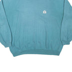 LIIJ Mens Blue Crew Neck 2XL Cotton Blend Pullover Sweatshirt Casual Wear