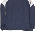 NFL Mens Blue & Grey Zip Jacket L Polyester Blend Striped Sports Team Casual