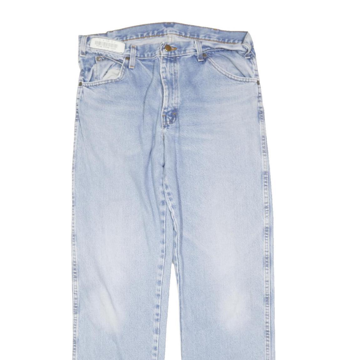 DICKIES Mens Regular Fit Light Blue Denim Jeans W32 L41 Classic Cotton Blend Zip