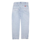 DICKIES Mens Regular Fit Light Blue Denim Jeans W32 L41 Classic Cotton Blend Zip