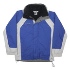 COLUMBIA Mens Blue & Grey Outdoor Jacket M Nylon Colourblock Zip