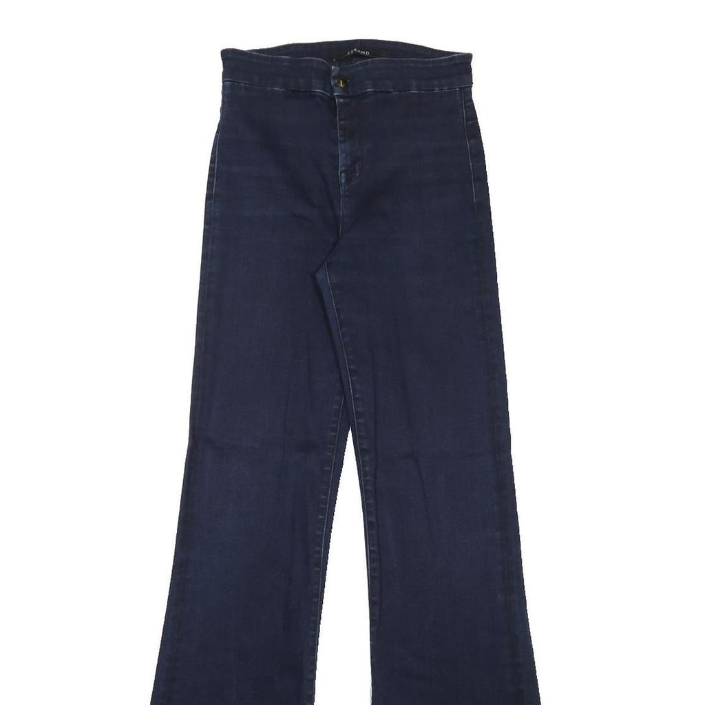 J BRAND Womens Regular Fit Flared Denim Dark Blue W26 L35 Zip Cotton Blend Jeans