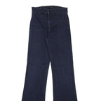 J BRAND Womens Regular Fit Flared Denim Dark Blue W26 L35 Zip Cotton Blend Jeans