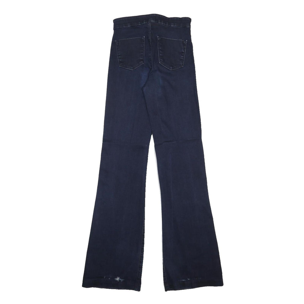 J BRAND Womens Regular Fit Flared Denim Dark Blue W26 L35 Zip Cotton Blend Jeans