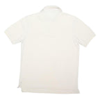 TOMMY HILFIGER Mens White Polo Shirt M Cotton Blend Short Sleeve Classic Fit