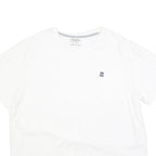 CHAPS Mens White Plain T-Shirt XL Short Sleeve Crew Neck Cotton Blend Pocket