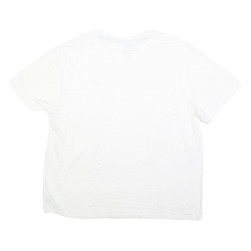 CHAPS Mens White Plain T-Shirt XL Short Sleeve Crew Neck Cotton Blend Pocket
