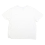 CHAPS Mens White Plain T-Shirt XL Short Sleeve Crew Neck Cotton Blend Pocket