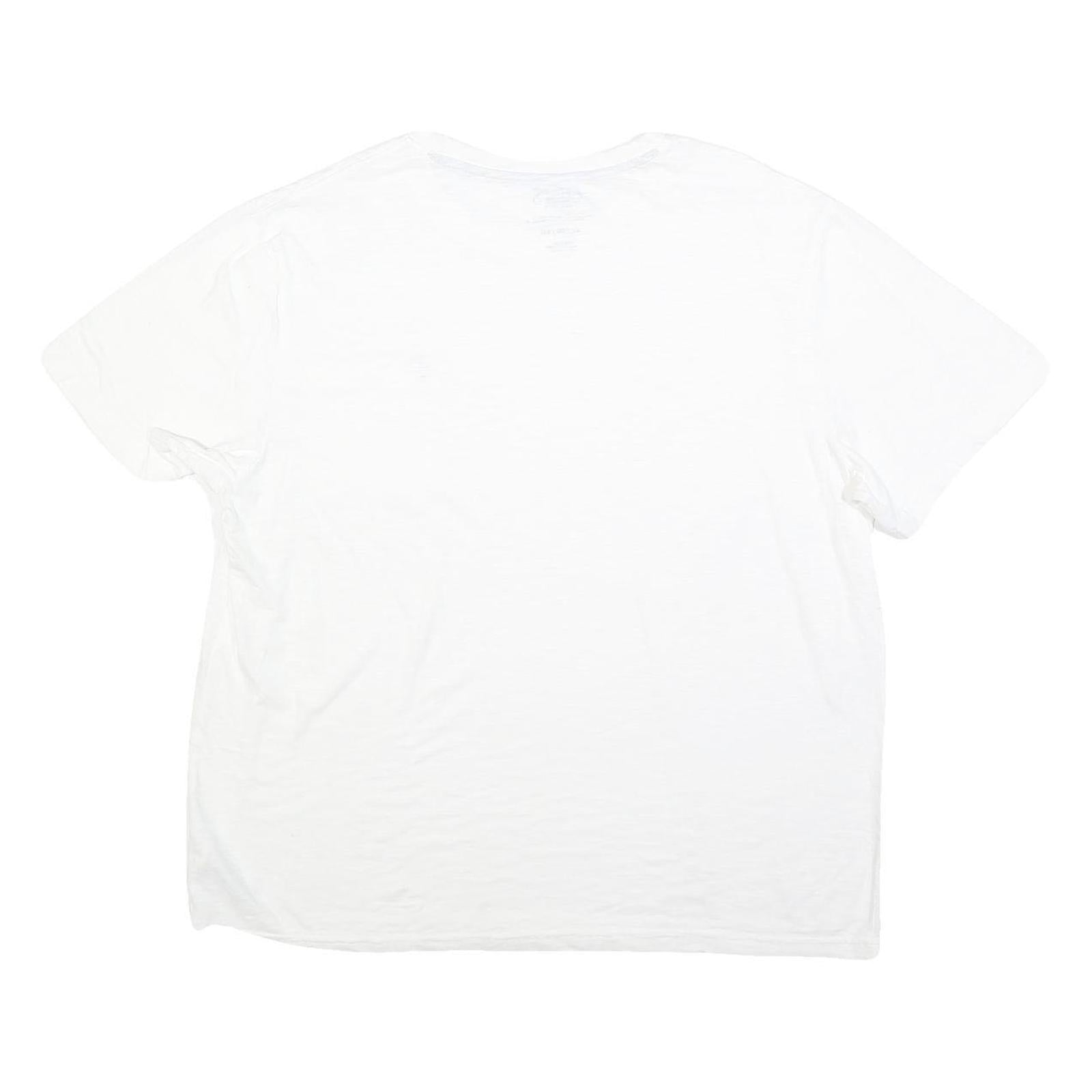 CHAPS Mens White Plain T-Shirt XL Short Sleeve Crew Neck Cotton Blend Pocket