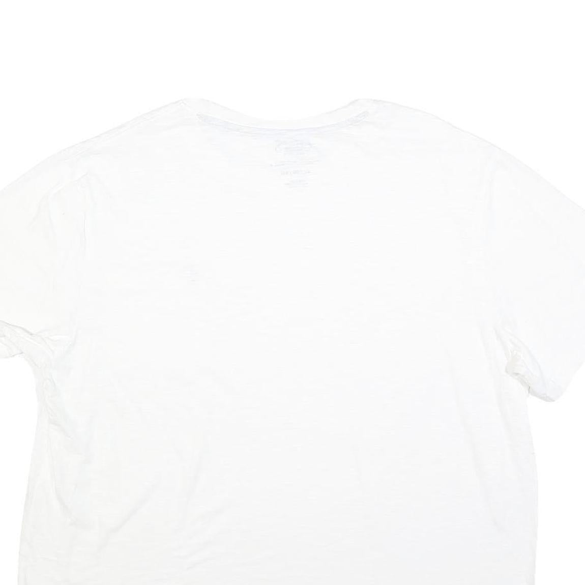 CHAPS Mens White Plain T-Shirt XL Short Sleeve Crew Neck Cotton Blend Pocket