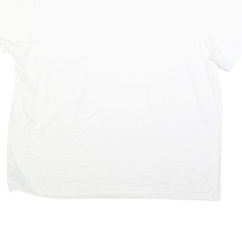 CHAPS Mens White Plain T-Shirt XL Short Sleeve Crew Neck Cotton Blend Pocket