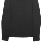 TOMMY HILFIGER Womens Black Plain Jumper Square Neck Basic Knit M Casual Cotton