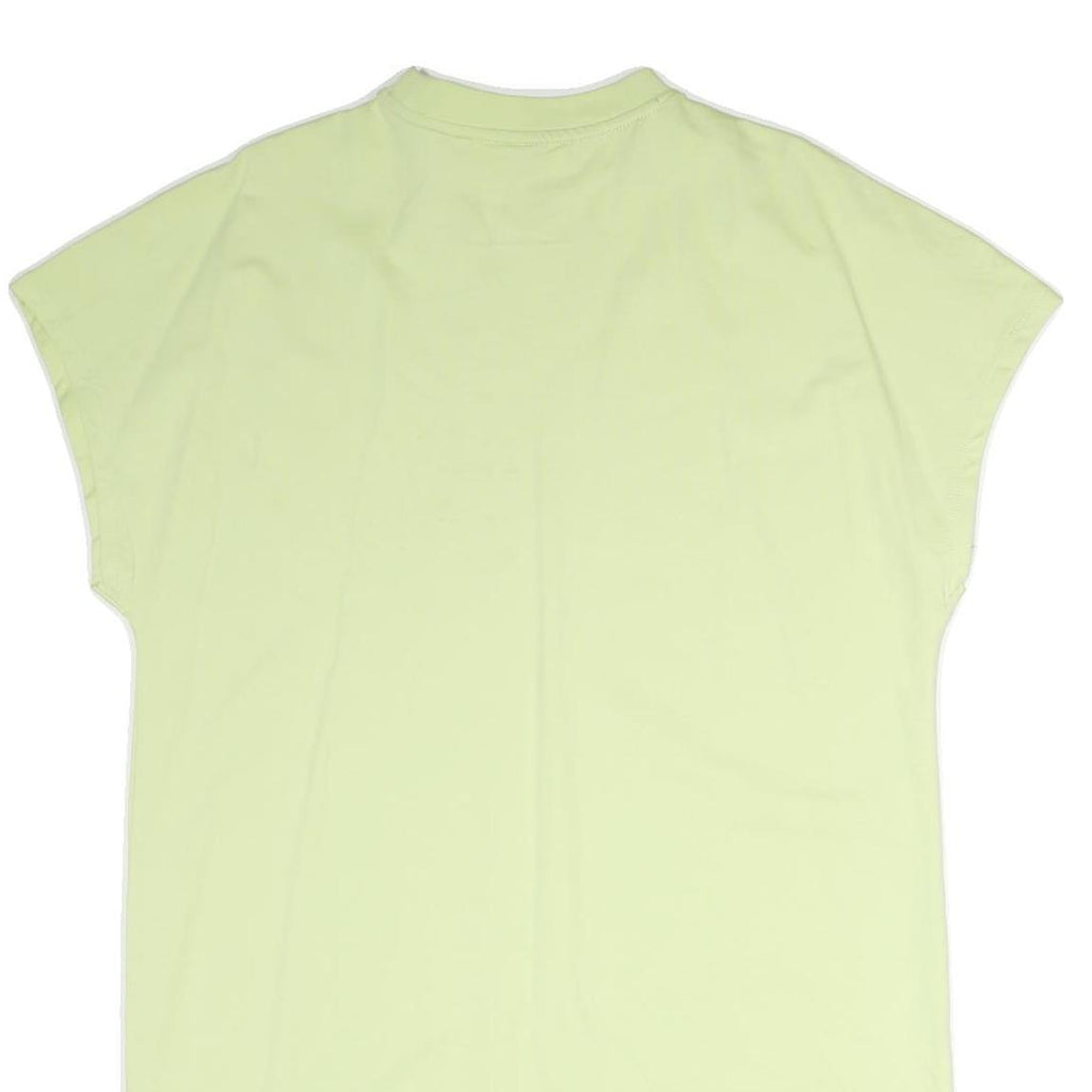 PUMA Womens Yellow Cotton Day Dress L Camo Logo Casual Summer Style