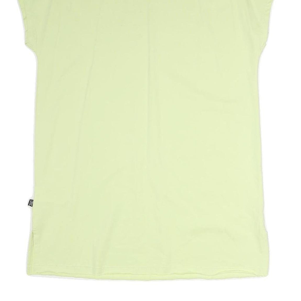 PUMA Womens Yellow Cotton Day Dress L Camo Logo Casual Summer Style