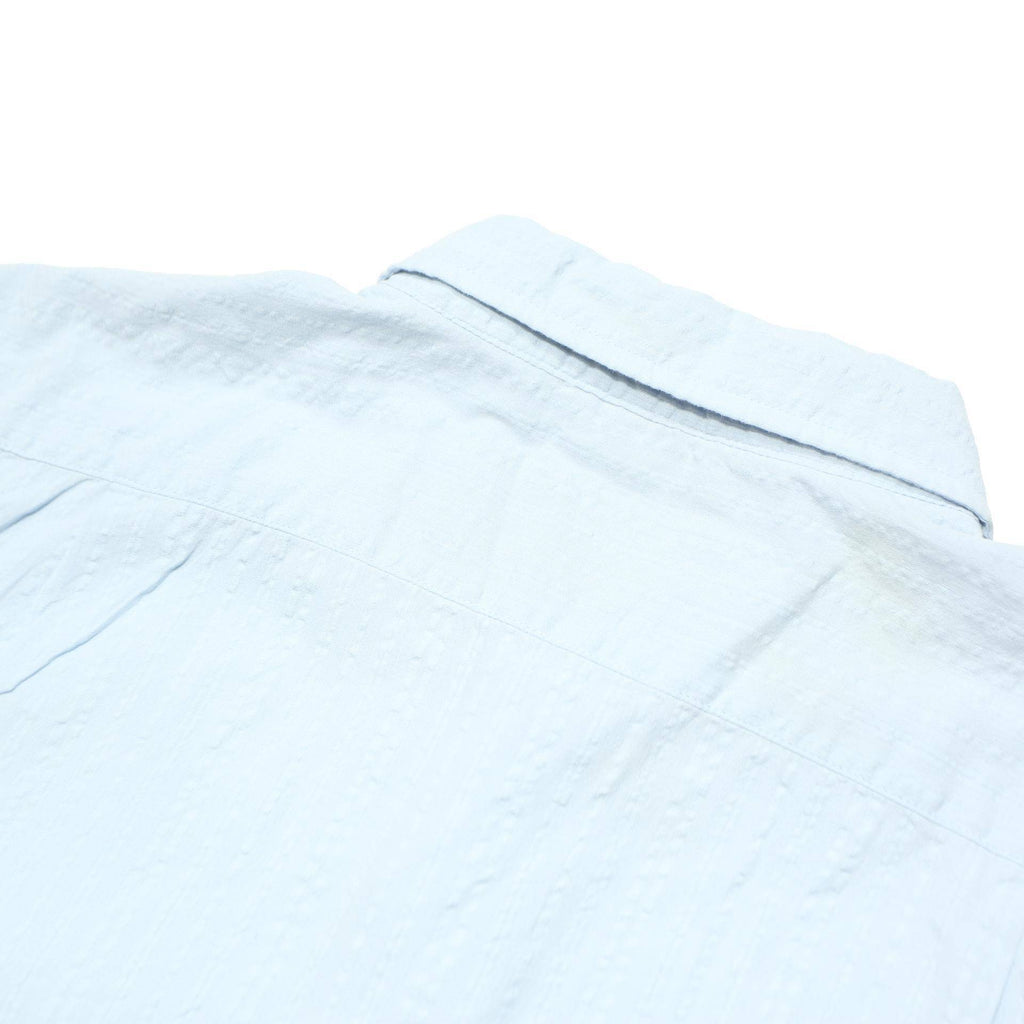 NAUTICA Mens Light Blue Cotton Blend Short Sleeve Shirt L Button Down Casual