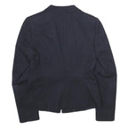 BOSS HUGO BOSS Womens Navy Blue Tailored Wool Blend Jacket UK 4 Button Closure